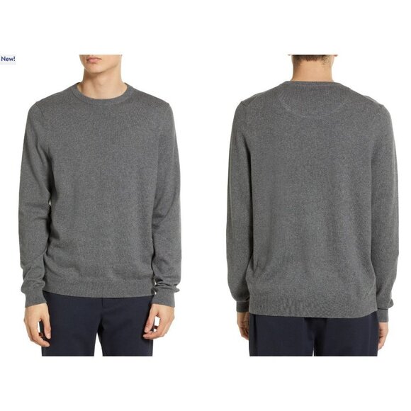 NWT NORDSTROM Men's Size 2XL Cotton & Cashmere Blend Crewneck Sweater Grey - Picture 2 of 12